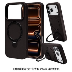 iPhone 17 Pro用 ハイブリッドケース ZEROSAFE Shaft TPU＋PC PU 磁力充電 回転スタンド ブラック 9011IP5BZSBK