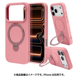 iPhone 17 Pro用 ハイブリッドケース ZEROSAFE Shaft TPU＋PC PU 磁力充電 回転スタンド ピンク 9012IP5BZSPK