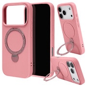 iPhone 17 Pro用 ハイブリッドケース ZEROSAFE Shaft TPU＋PC PU 磁力充電 回転スタンド ピンク 9012IP5BZSPK