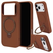 iPhone 17 Pro用 ハイブリッドケース ZEROSAFE Shaft TPU＋PC Pu 磁力充電 回転スタンド ブラウン 9014IP5BZSBR