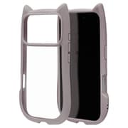 iPhone 17 Pro用 ハイブリッドケース 猫耳 衝撃吸収 TPU+PC かわいい MIL規格 アッシュグレー 9174IP5BHPAG