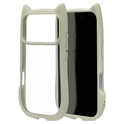 iPhone 17 Pro用 ハイブリッドケース 猫耳 衝撃吸収 TPU+PC かわいい MIL規格 ミント 9175IP5BHPMT