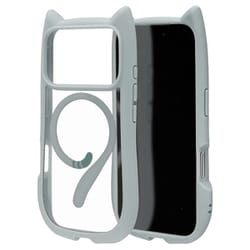 iPhone 17 Pro用 ハイブリッドケース 猫耳 衝撃吸収 TPU＋PC かわいい 磁力充電対応 MIL規格 スモーキーブルー 9020IP5BHPMSBL