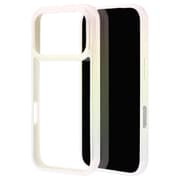 iPhone 17 Pro用 ハイブリッドケース aurora 衝撃吸収 TPU+PC オーロラフレーム ホワイト×クリア 9021IP5BHPWH