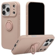 iPhone 17 Pro用 ソフトケース TPU 衝撃吸収 さらさら質感 落下防止リング付き スタンド機能 スモーキーピンク 9036IP5BTPRSPK