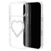 iPhone 17 Pro用 ハイブリッドケース ミニュ 磁力充電対応 ハート型 ダイヤ 衝撃吸収 TPU+PC クリア 9043IP5BHPMDI