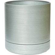 植木鉢 MC円柱メタルECOポット 受け皿付き 直径12cm アイアンマット 3200027NAM