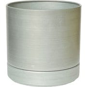植木鉢 MC円柱メタルECOポット 受け皿付き 直径15cm アイアンマット 3200028NAM