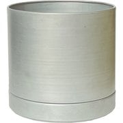 植木鉢 MC円柱メタルECOポット 受け皿付き 直径17cm アイアンマット 3200029NAM