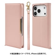 iPhone 17 Pro用 手帳型ケース iLBe カードポケット おしゃれ スタンド機能 ハンドストラップ付き マグネット式 ピンク 9055IP5BBHSPK