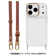 iPhone 17 Pro用 ハイブリッドケース iLBe ショルダーストラップ付き ブラウン 9058IP5BHPBR