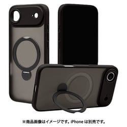 iPhone Air用 ハイブリッドケース ZEROSAFE Shaft TPU+PC カメラ周囲保護 磁力充電 回転スタンド フロストブラック 9072IP5CZSFBK