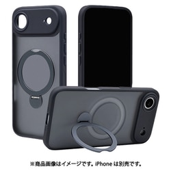 iPhone Air用 ハイブリッドケース ZEROSAFE Shaft TPU+PC カメラ周囲保護 磁力充電 回転スタンド フロストネイビー 9073IP5CZSFNV