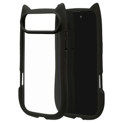 iPhone Air用 ハイブリッドケース 猫耳 衝撃吸収 TPU＋PC かわいい MIL規格 ブラック 9075IP5CHPBK