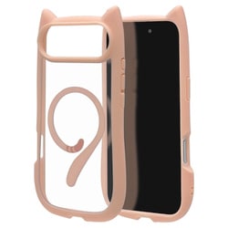 iPhone Air用 ハイブリッドケース 猫耳 衝撃吸収 TPU+PC かわいい 磁力充電対応 MIL規格 スモーキーピンク 9079IP5CHPMSPK