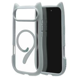 iPhone Air用 ハイブリッドケース 猫耳 衝撃吸収 TPU+PC かわいい 磁力充電対応 MIL規格 スモーキーブルー 9080IP5CHPMSBL