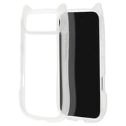 iPhone Air用 ハイブリッドケース 猫耳 衝撃吸収 TPU+PC かわいい MIL規格 クリア 9186IP5CHPCL