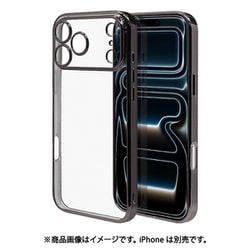 iPhone 17 Pro Max用 ソフトケース TPU メタルフレーム 極限保護 精密設計 衝撃吸収 ブラック 9088IP5DTPLBK