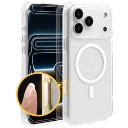 iPhone 17 Pro Max用 ハイブリッドケース 衝撃吸収 カメラコントロール 磁力充電 クリア TPU＋PC 9094IP5DHPMCCL