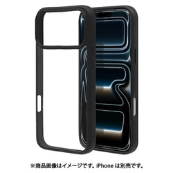 iPhone 17 Pro Max用 ハイブリッドケース RHINOX 衝撃吸収 MIL規格 クリア×ブラック 表面硬度5H 9096IP5DHABK