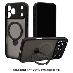 iPhone 17 Pro Max用 ハイブリッドケース ZEROSAFE Shaft TPU＋PC カメラ周囲保護 磁力充電 回転スタンド フロストブラック 9102IP5DZSFBK