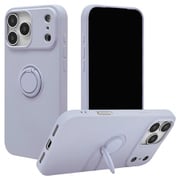 iPhone 17 Pro Max用 ソフトケース TPU 衝撃吸収 さらさら質感 落下防止リング付き スタンド機能 スモーキーブルー 9106IP5DTPRSBL