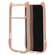 iPhone 17 Pro Max用 ハイブリッドケース 猫耳 衝撃吸収 TPU+PC かわいい MIL規格 スモーキーピンク 9108IP5DHPSPK