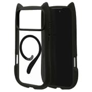 iPhone 17 Pro Max用 ハイブリッドケース 猫耳 衝撃吸収 TPU+PC かわいい 磁力充電対応 MIL規格 ブラック 9110IP5DHPMBK