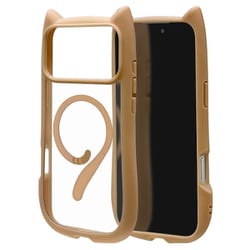 iPhone 17 Pro Max用 ハイブリッドケース 猫耳 衝撃吸収 TPU＋PC かわいい 磁力充電対応 MIL規格 トープ 9189IP5DHPMTA