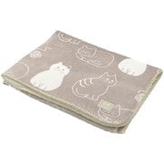 ブランケット にゃふにゃふ 100x150cm ネコ ベージュ 74386