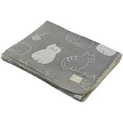 ブランケット にゃふにゃふ 100x150cm ネコ ダークグレー 74387