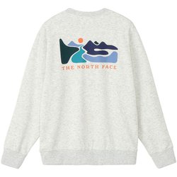 グラフィックスウェットクルー ユニセックス スウェット ホワイトミックスグレー（WX） Sサイズ NT62585