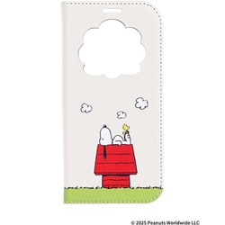 iPhone 17用 CERTA フリップ窓付きダイアリーケース PEANUTS/ピーナッツ スヌーピー/オフホワイト/ドッグハウス 669-182226