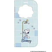 iPhone 17用 CERTA フリップ窓付きダイアリーケース PEANUTS/ピーナッツ スヌーピー/タイル/バスタイム 669-182233