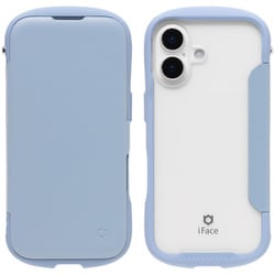 iPhone 17用 iFace Reflection ダイアリー ポリカーボネート クリアケース ペールブルー 41-183353