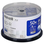 録画用 BD-R 25GB 1-6倍速 インクジェットプリンター対応 ひろびろ美白レーベル 片面1層 50枚スピンドルケース BRV25WPH.50SP