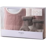 ギフトセット ソックスギフトBOX やさしいガーゼ 出産祝い ピンク R-220707