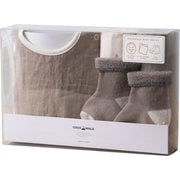 ギフトセット ソックスギフトBOX やさしいガーゼ 出産祝い ベージュ R-220707