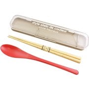 コンビセット スプーン＆箸セット 18.0cm ベージュ AF815