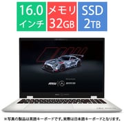 ノートパソコン/Prestige-16-AI+MercedesAMG-B2VMG-5063JP/16型/Core Ultra 9 プロセッサー 288V/Arc 140V GPU/メモリ 32GB/SSD 2TB/Windows 11 Pro/Mercedes-AMG Motorsportコラボレーションモデル PRESTIGE16-M-AMG5063JP