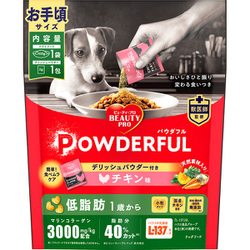 ビューティープロ ドッグ パウダフル 低脂肪 チキン味 パウダー付き お手頃サイズ 102g [ドッグフード 低脂肪 ダイエット お試し]