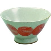 飯碗 丸紋 藍花 陶器 波佐見焼 赤 13790