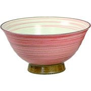 飯碗 藍花 陶器 波佐見焼 朱 14420