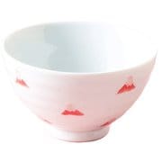 飯碗 富士山 藍花 陶器 波佐見焼 赤 15388