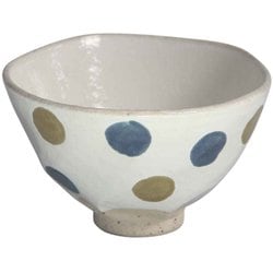 飯碗 11.5cm 水玉 藍花 陶器 波佐見焼 青 15544