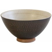 飯碗 12.5cm 渋とびかんな 藍花 陶器 波佐見焼 茶 18027
