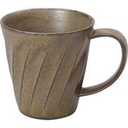 マグカップ 400ml ねじり 藍花 陶器 波佐見焼 ブラウン 19032