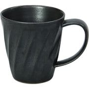 マグカップ 400ml ねじり 藍花 陶器 波佐見焼 ブラック 19033
