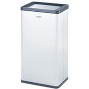 角型ロータリー屑入(大)袋止め付 (本体)ステンレス(蓋)ブラック(回転蓋)クロームメッキ RSL-X-20B