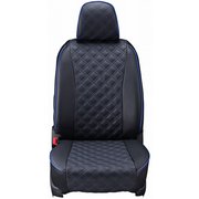 シートカバー 全席セット アルファード / ヴェルファイア キルト ブラック×ブルーステッチ 15ETC1504E